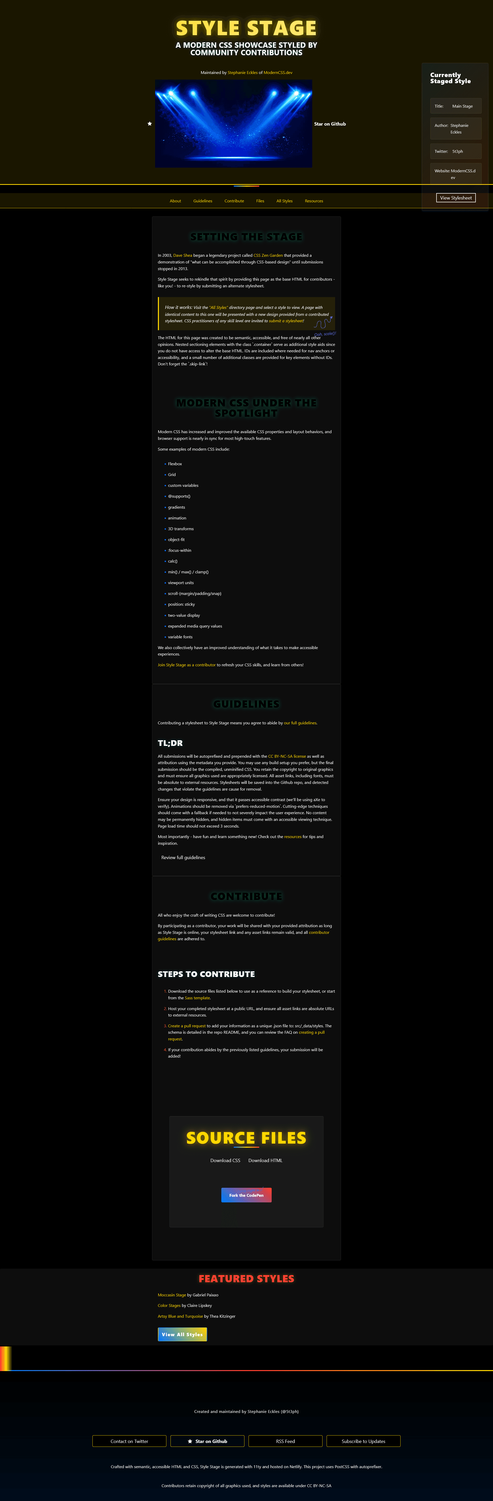 CSS Style Stage